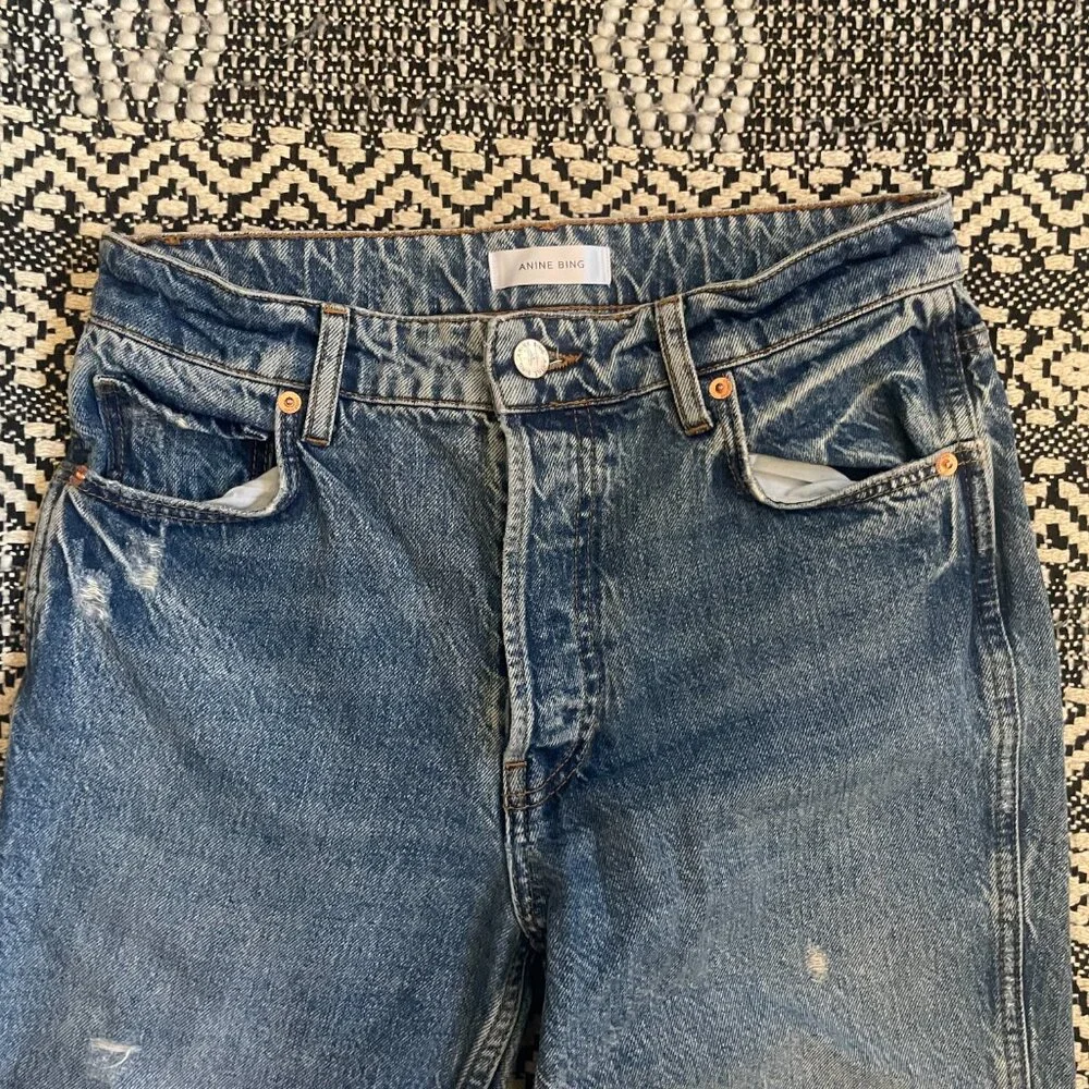 Anine Bing Betty High-Rise Relaxed Jeans – Size 28 - Picture 5 of 9
